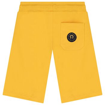Boys Yellow Logo Shorts