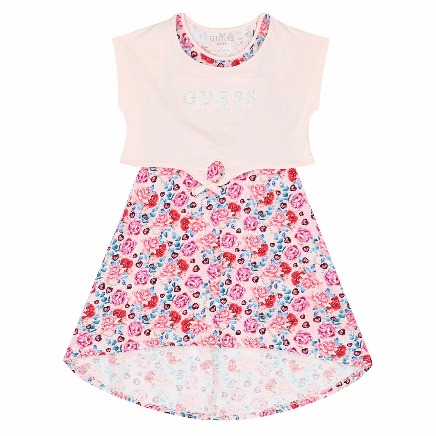 pink floral guess dress Shop GUESS Floral print long dress, Pink