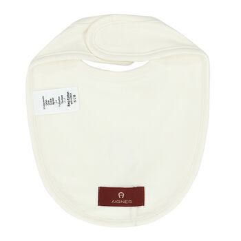 Ivory & Gold Logo Baby Bib