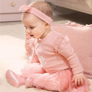Baby Girls Pink Swan Skirt Set