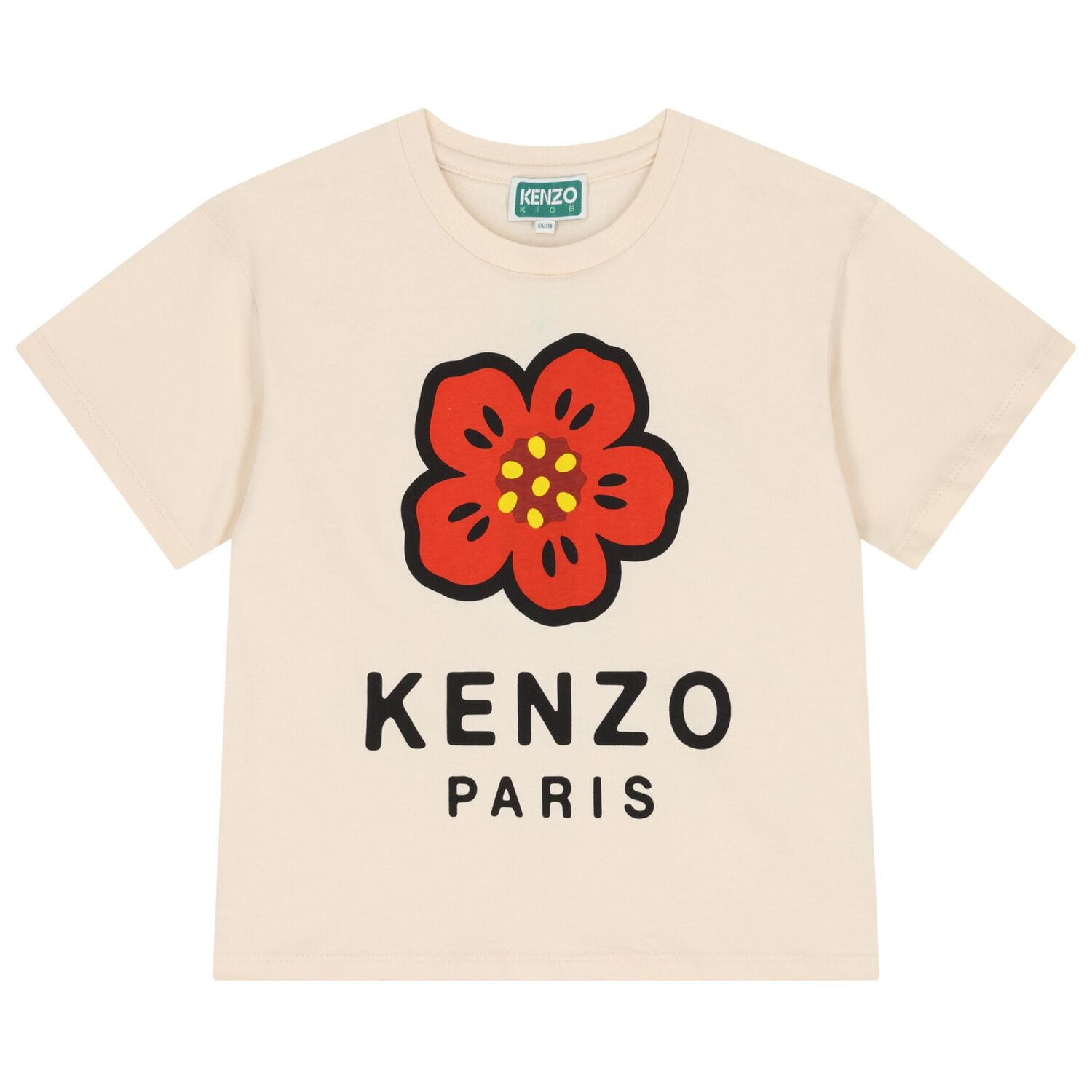 Girls Ivory Boke Flower T-Shirt, 1, hi-res