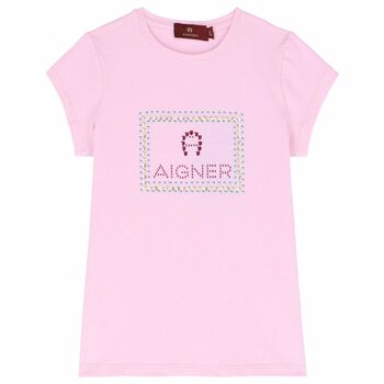 Girls Pink Logo T-Shirt