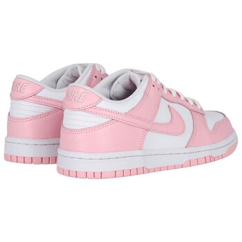 Girls Pink & White Dunk Low Trainers