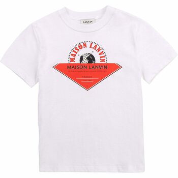 Boys White Logo T-Shirt