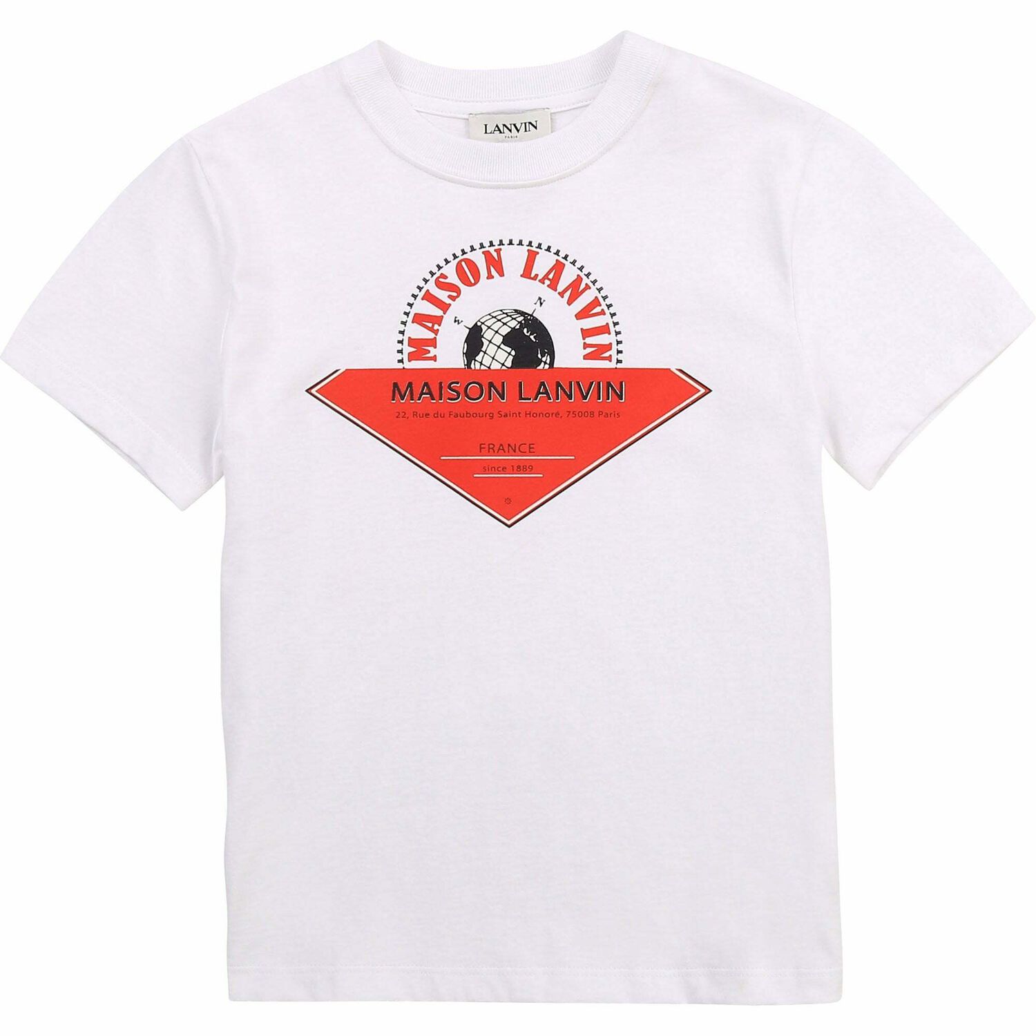 Boys White Logo T-Shirt, 1, hi-res image number null