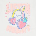 Girls White Headphones T-Shirt, 1, hi-res