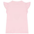 Girls Pink Logo Teddy Bear T-Shirt, 1, hi-res