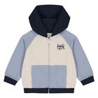 Younger Boys Blue, Beige & Navy Blue Fox Tracksuit Set, 1, hi-res