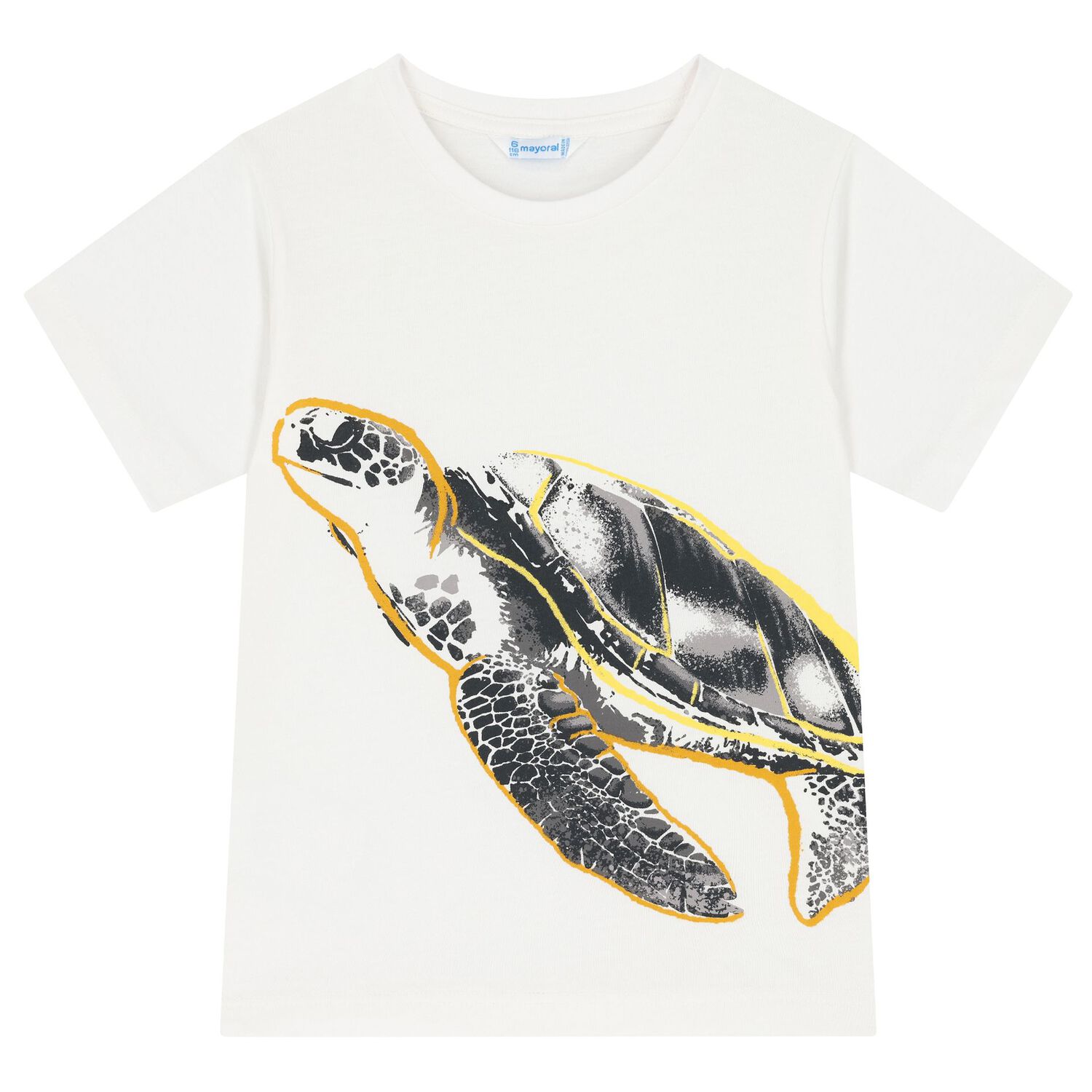 Boys White & Yellow Turtle Shorts Set, 4, hi-res