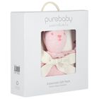 Baby Girls White & Pink Comforter & Blanket Gift Set, 2, hi-res