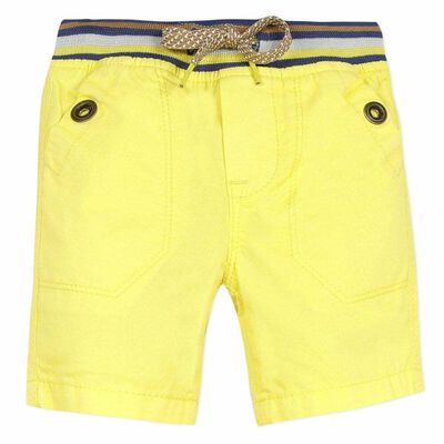 Younger Boys Yellow Cotton Shorts