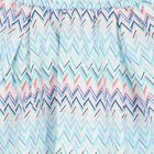 Girls White & Blue Zig Zag Skirt, 2, hi-res