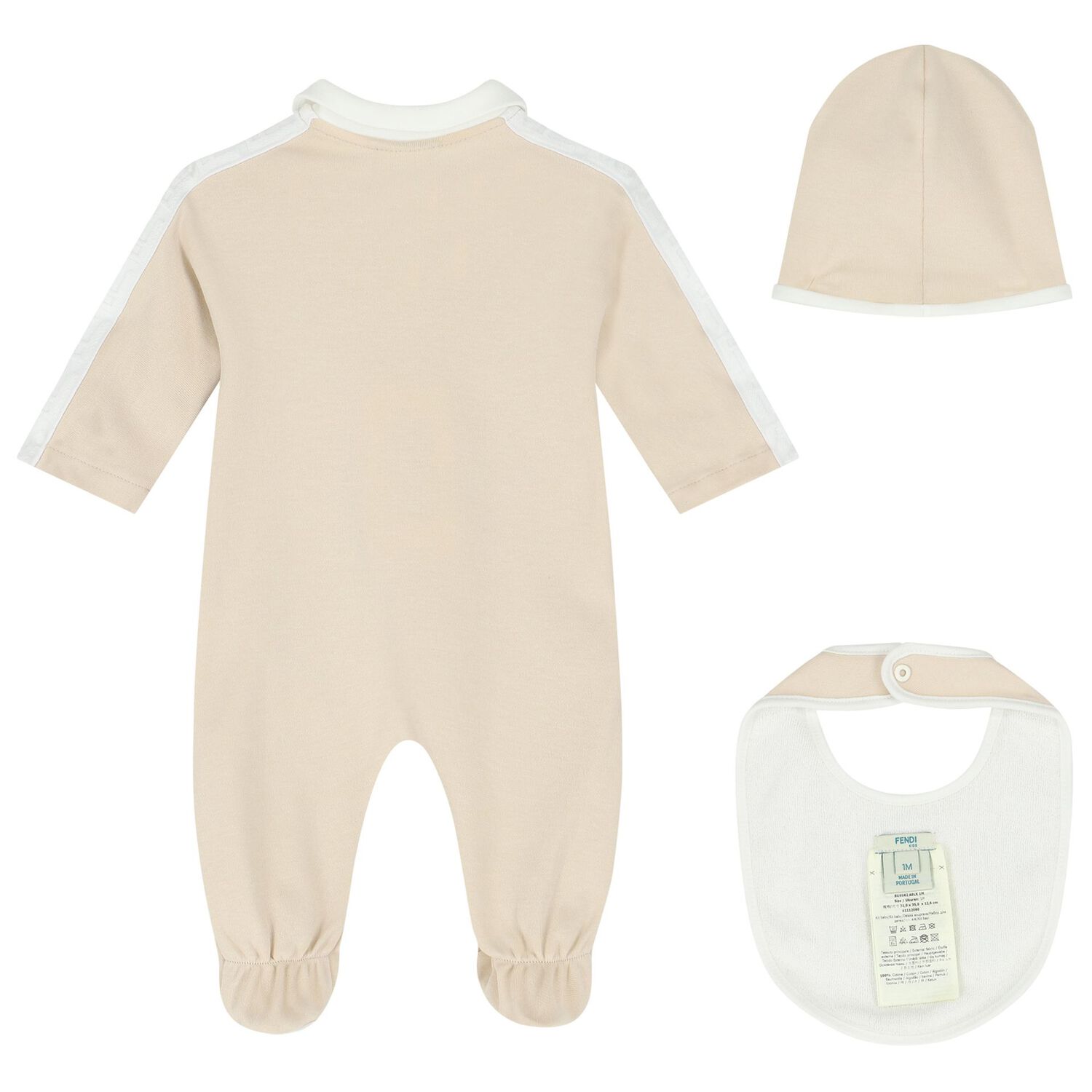 Beige Logo Babygrow Gift Set, , hi-res image number null