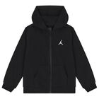 Black Jordan Logo Hooded Zip Up Top, 1, hi-res