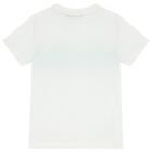 Boys White & Aqua Logo Shorts Set, 2, hi-res