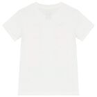 Boys White & Orange Logo Shorts Set, 1, hi-res