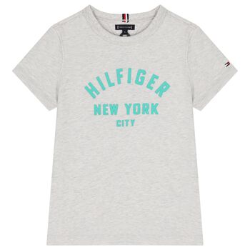 Boys Grey Logo T-Shirt