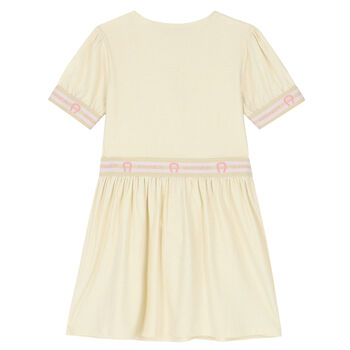 Girls Gold Logo Dress