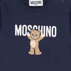 Younger Navy Blue Teddy Bear Logo Long Sleeve Top, 2, hi-res