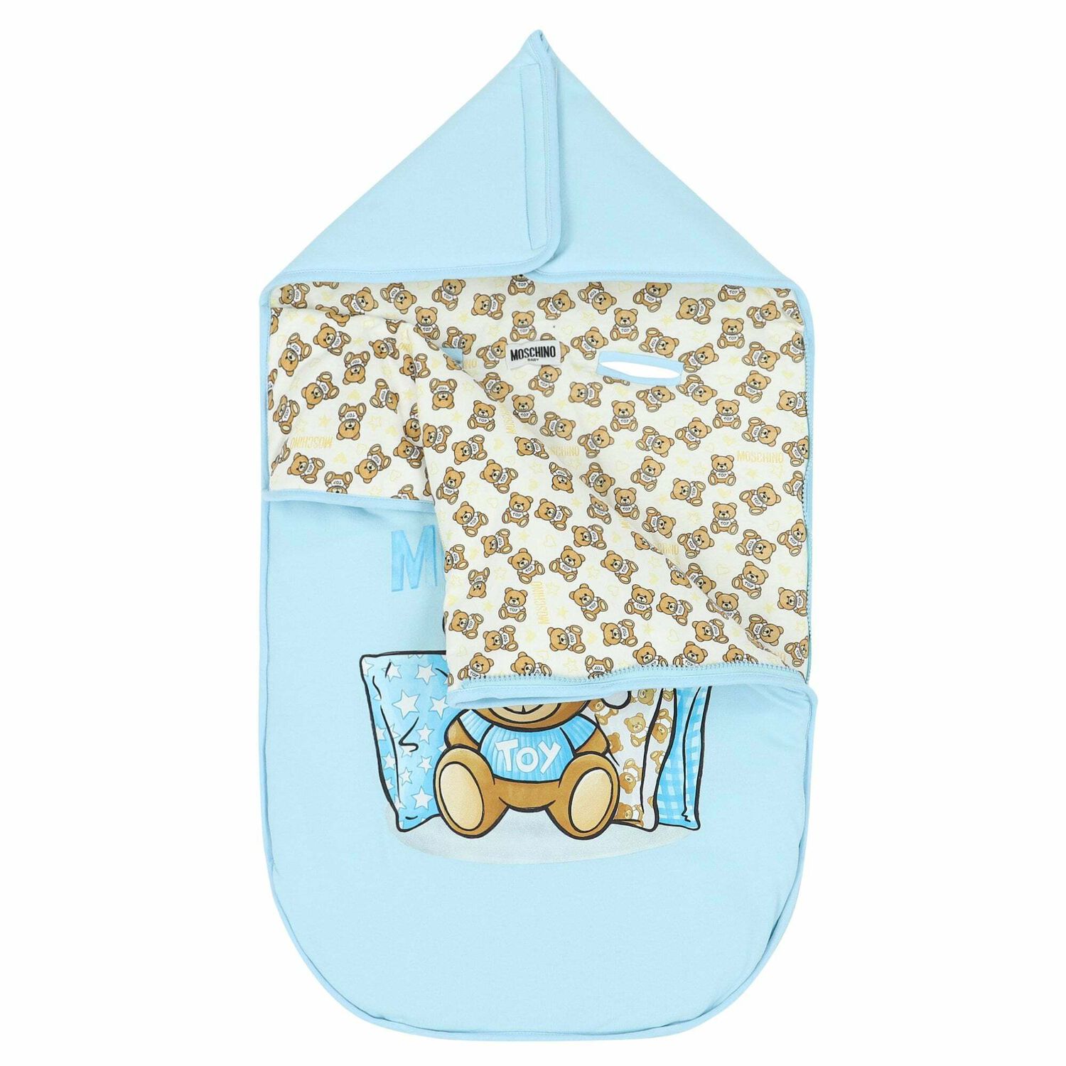 Blue Teddy Bear Logo Baby Nest, 1, hi-res