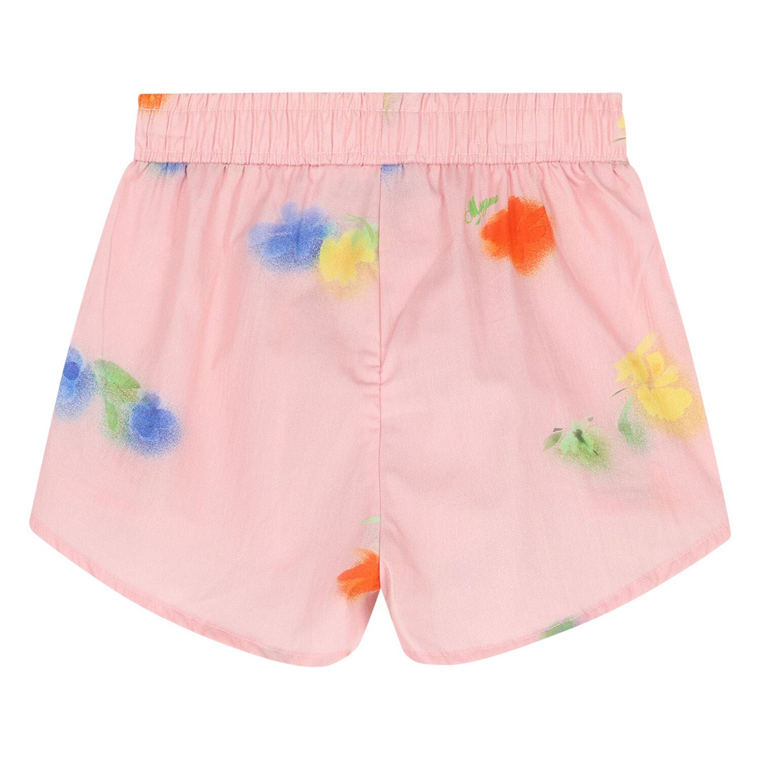 Younger Girls White & Pink Logo Shorts Set, 1, hi-res