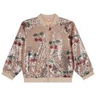 بلوزة بنات بسحاب من الترتر باللون الذهبي و الوردي , 1, hi-res