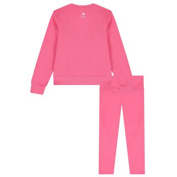 Girls Pink Disney Logo Leggings Set