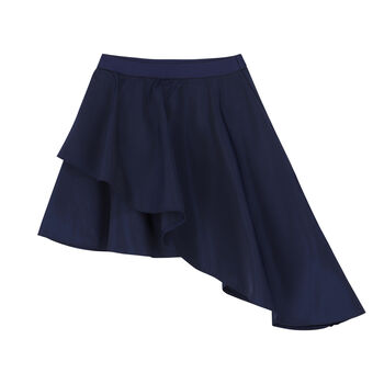 Girls Navy Asymmetric Skirt