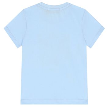 Younger Boys Blue Logo T-Shirt