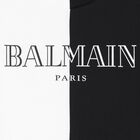 Boys White & Black Logo T-Shirt, 1, hi-res