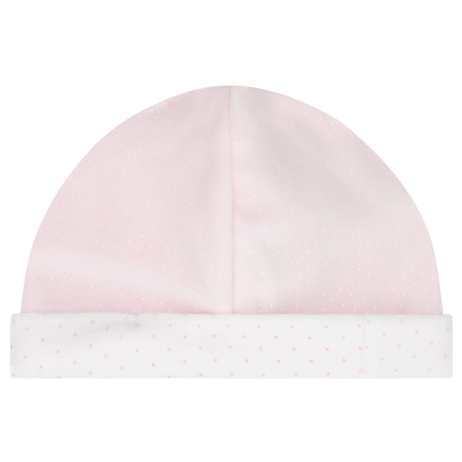Baby Girls Pink Heart & Polka Dot Hat, 1, hi-res