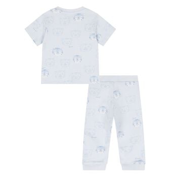 Younger Boys Blue Tiger Logo Joggers Set