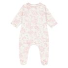 Baby Girls Ivory & Pink Toile Du Jouy Babygrow, 1, hi-res