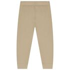 Boys Beige Logo Joggers, 1, hi-res