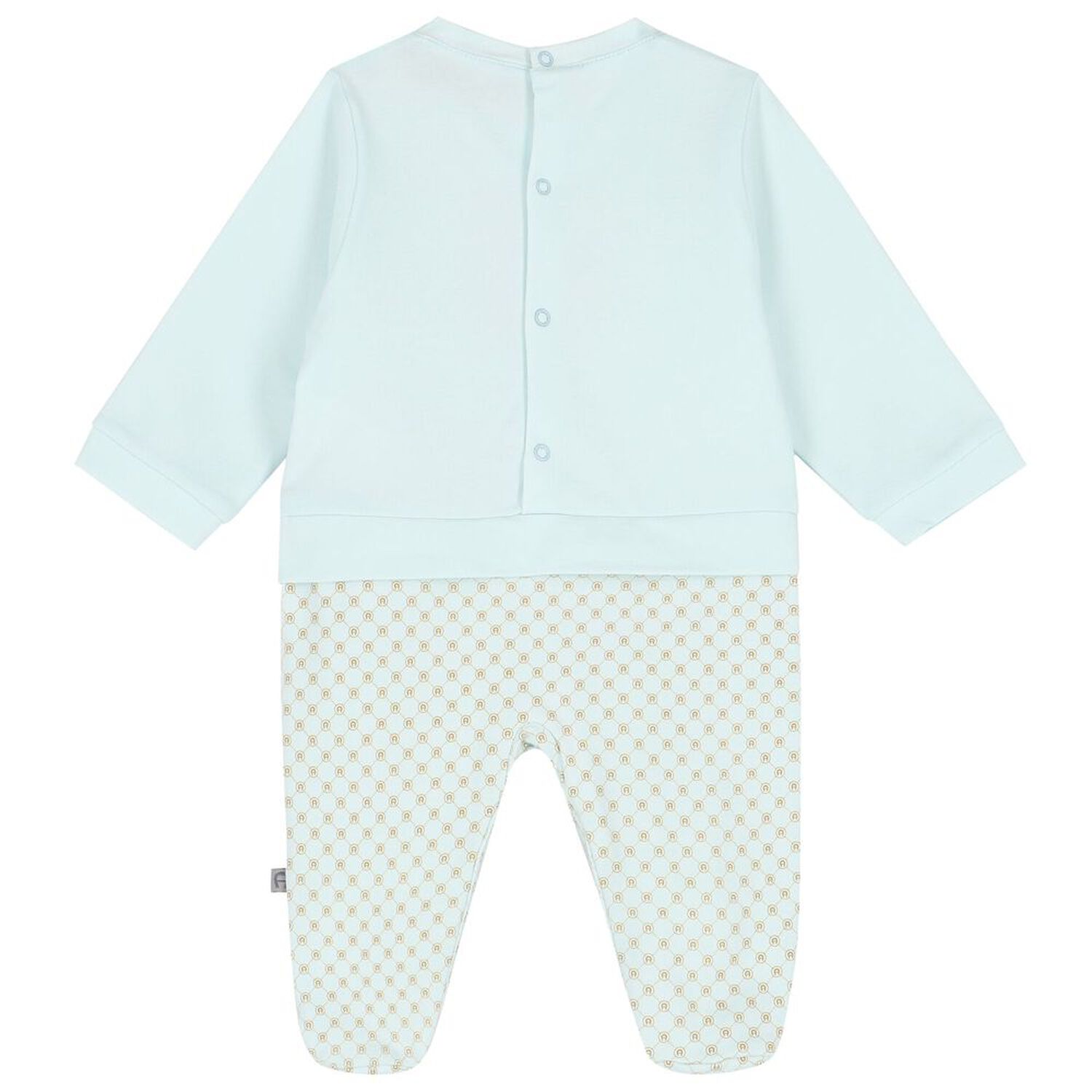 Baby Boys Blue Logo Babygrow Set, 1, hi-res image number null