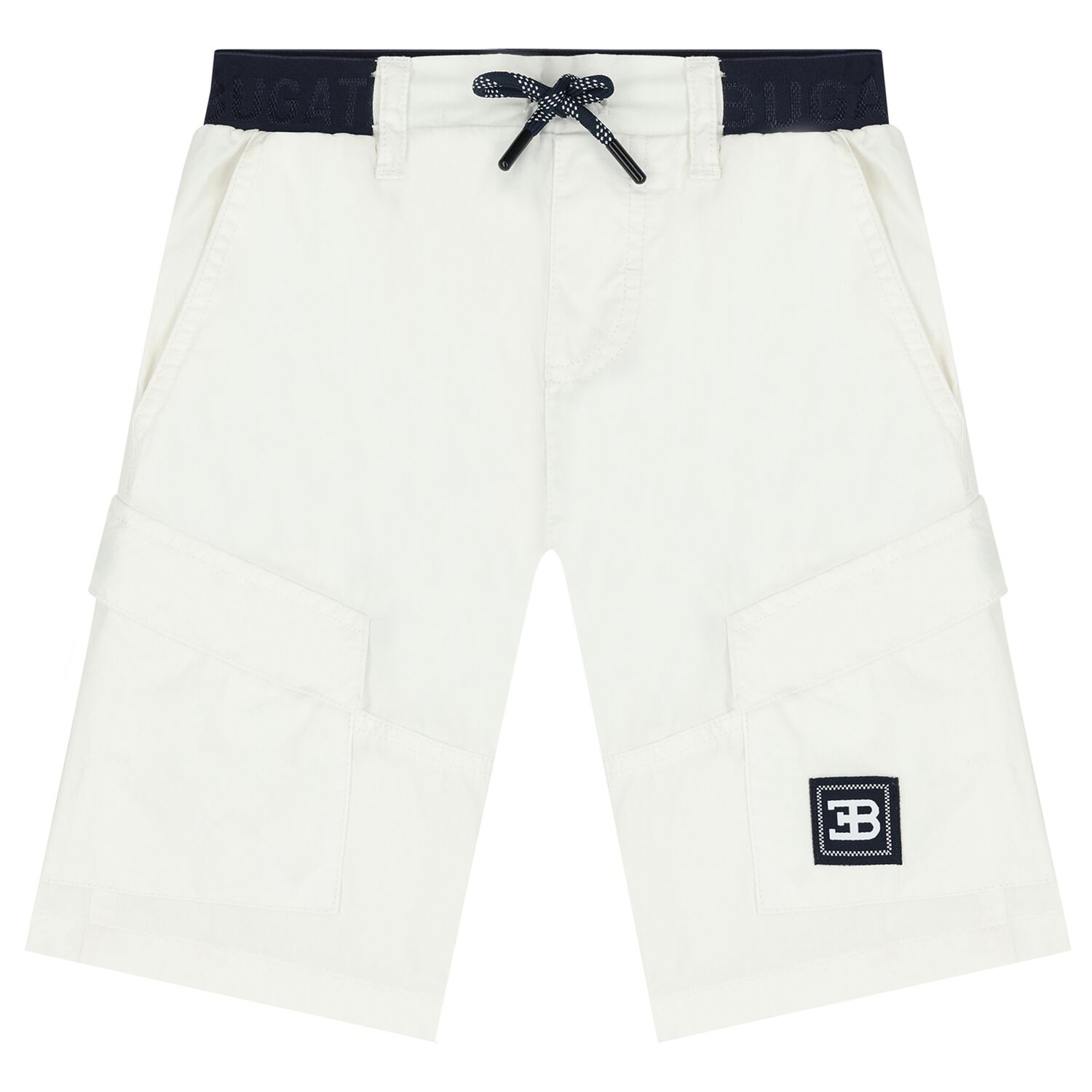 Boys White Logo Shorts , 1, hi-res