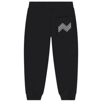 Boys Black Logo Joggers