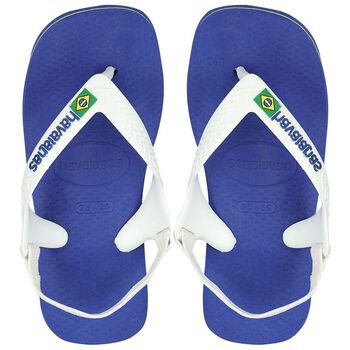 Blue Logo Flip Flops