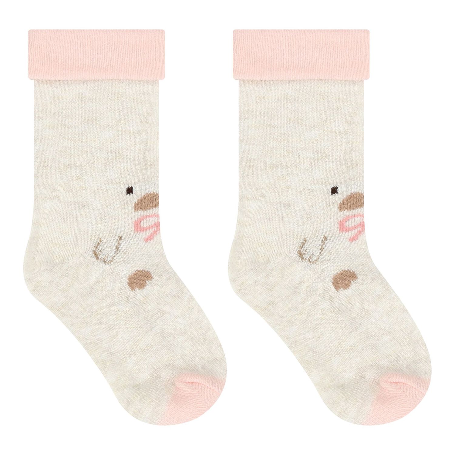 Baby Girls Pink & Ivory Socks ( 4-Pack ), 2, hi-res
