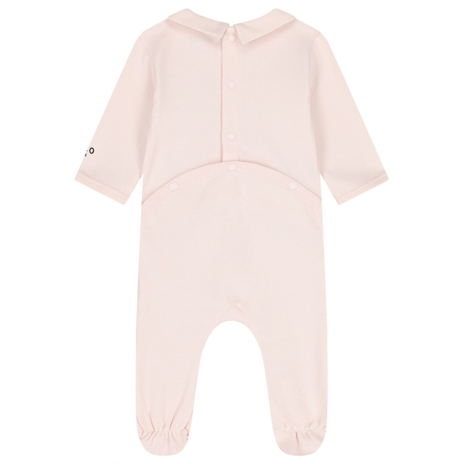 Baby Girls Beige & Pink Boke Flower Babygrows ( 2 Pack ) , 1, hi-res