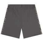 Boys Grey Logo Shorts, 1, hi-res