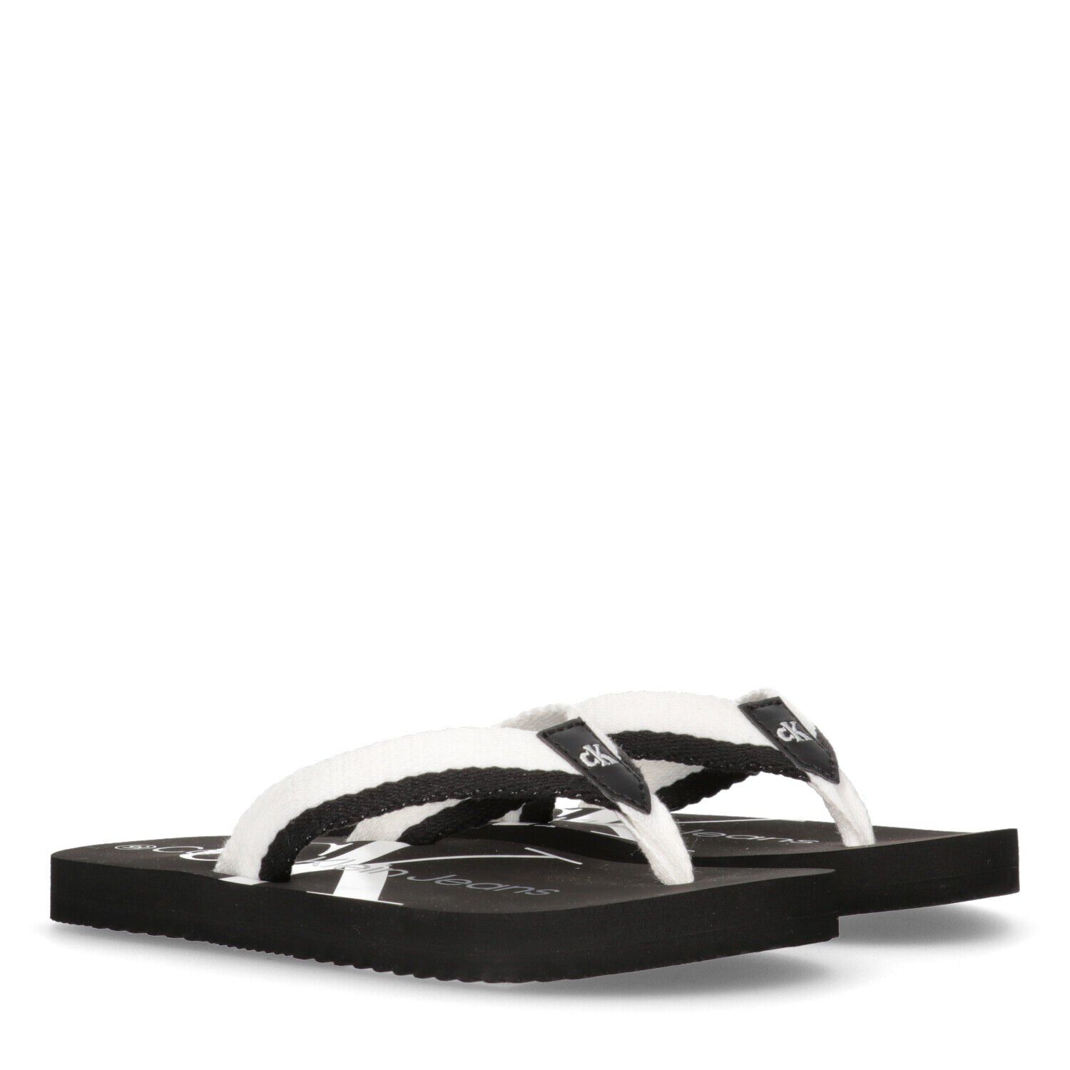 Calvin Klein Black Logo Flip Flops Junior Couture USA
