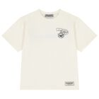 Ivory Logo Oversized Fit T-Shirt, 1, hi-res