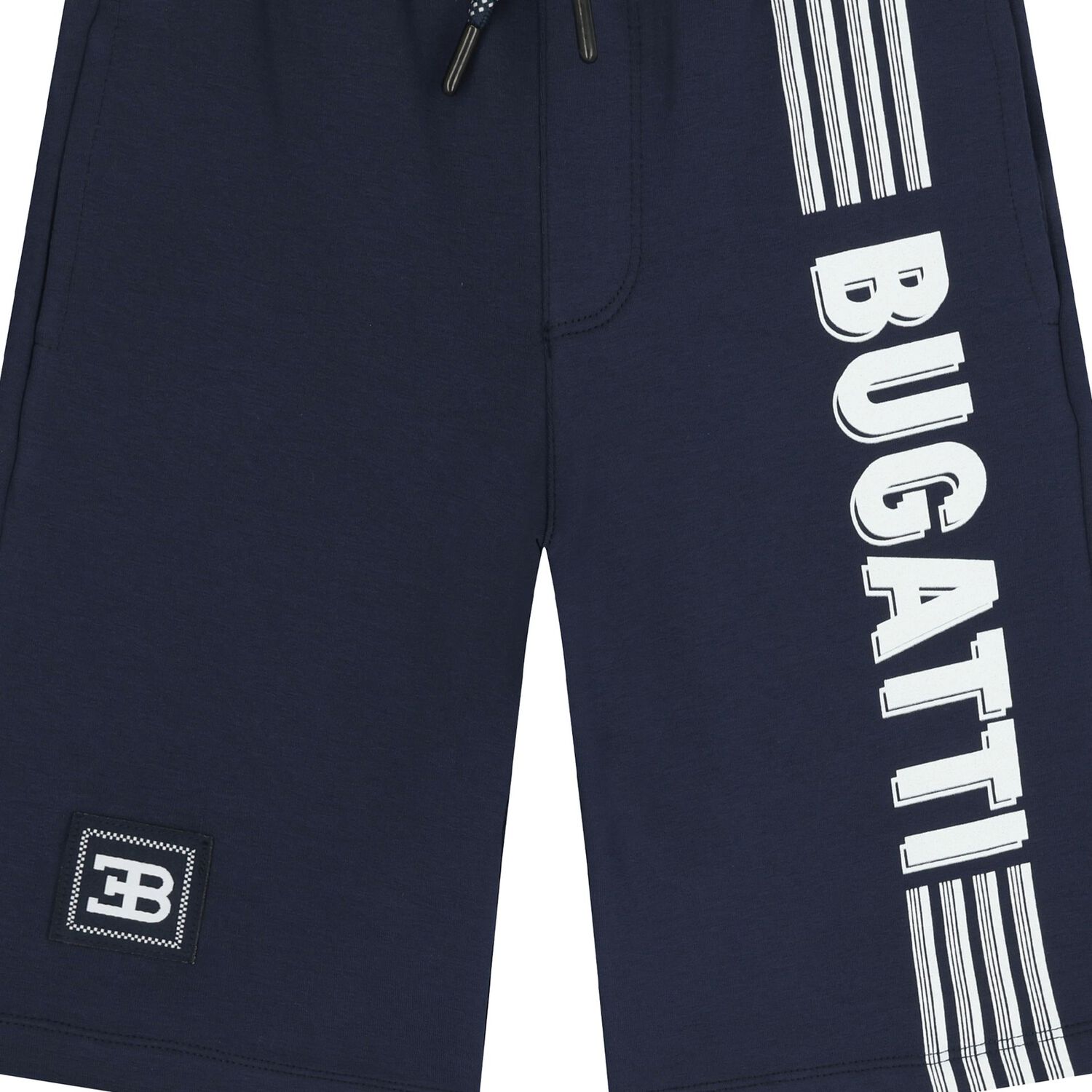 Boys Navy Blue Logo Shorts, 1, hi-res