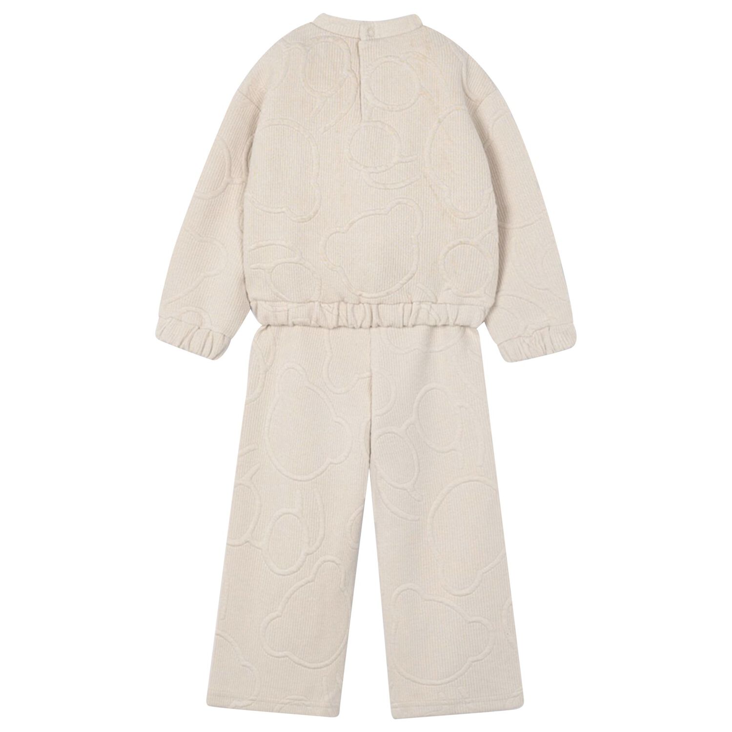 Girls Beige Teddy Bear Tracksuit, 1, hi-res