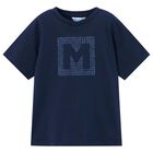 Boys Navy Blue Logo T-Shirt, 4, hi-res