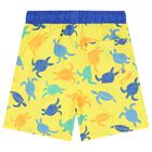 Boys Yellow Turtle Swim Shorts, 1, hi-res