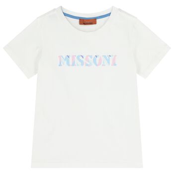 Girls White Logo T-Shirt 