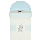 Baby Boys Blue & Ivory Teddy Bear Logo Baby Nest, 2, hi-res