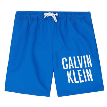 Boys Blue Logo Swim Shorts